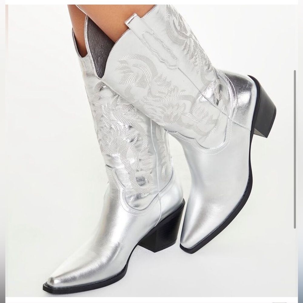 Metallic Western Cowboy Boots